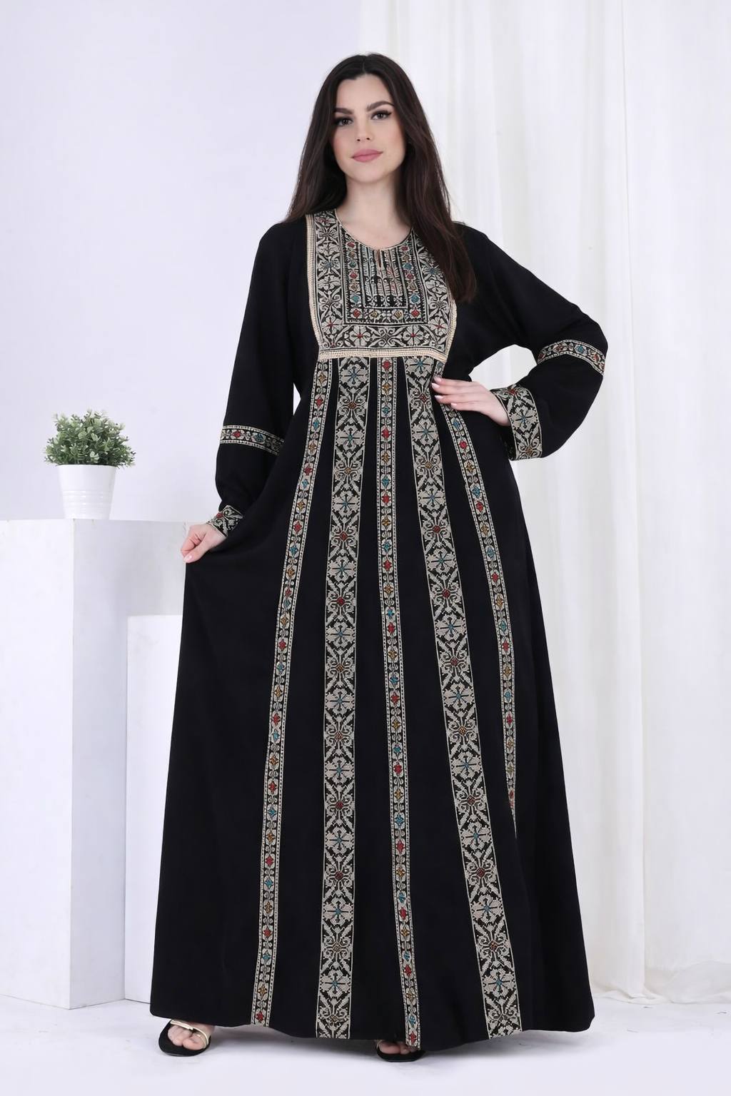 Embroidered Maxi Dress